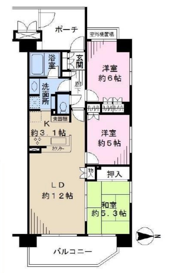 サンクレイドル東武練馬　間取　5階