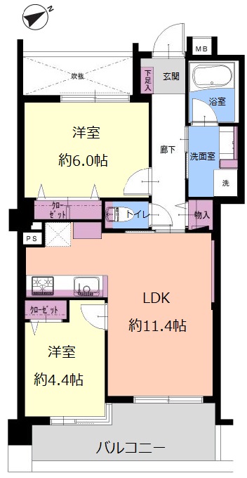 ジェイパーク上板橋　間取　4階