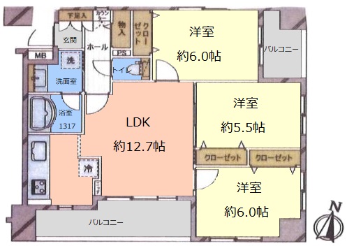 日神パレステージ板橋仲宿　間取　5階