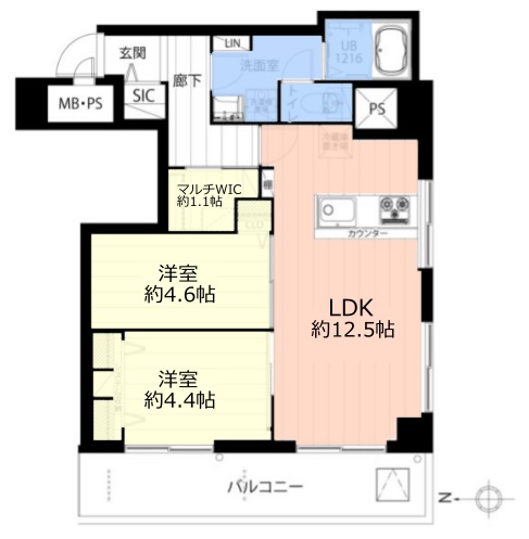 トーカンマンション大山　間取　12階