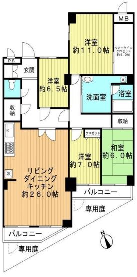 ライオンズマンション上板橋第2　間取　1階