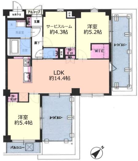 常盤台パークハイツ　間取6階