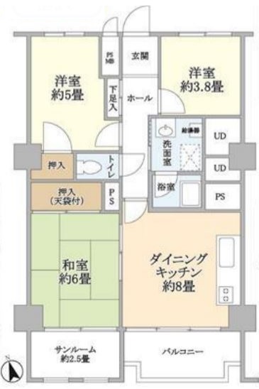 サンハイム徳丸　間取9階