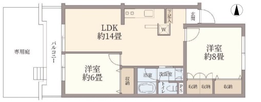 江古田第4ローヤルコーポ　間取1階