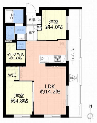 江古田第4ローヤルコーポ　間取4階