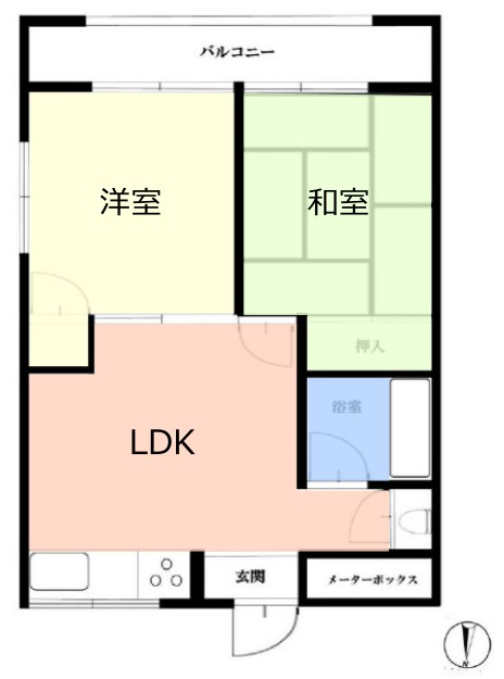 マンションときわ台　間取　最上階　7階　角部屋